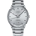 Mido Mido Commander Big Date M021.626.11.031.00  M0216261103100 механические мужские часы серебристый циферблат, браслет нержавеющая сталь — вид спереди