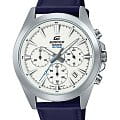 Casio Casio Edifice EFV-630L-7AVUDF (EFV-630L-7A) EFV EFV-630L-7A кварцевые мужские часы белый циферблат, браслет кожаный — вид спереди