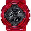 Casio Casio Baby-G BA-110CR-4A  BA-110CR-4A кварцевые женские часы черный циферблат, браслет пластик — вид спереди