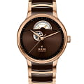 Rado Rado Centrix Automatic Open Heart R30013302 Automatic R30013302 механические мужские часы коричневый циферблат, браслет высокотехнологичная керамика + нержавеющая сталь с pvd покрытием — вид спереди