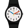 Swatch Swatch New Gent Biosourced SO29B705  SO29B705 кварцевые мужские часы белый циферблат, браслет биоматериал — вид спереди