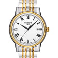 Tissot Tissot Carson T085.410.22.013.00 Carson T0854102201300 кварцевые мужские часы белый циферблат, браслет сталь c pvd покрытием — вид спереди