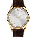 Jacques Lemans Jacques Lemans London 1-2129C  1-2129C кварцевые женские часы серебристый циферблат, браслет кожаный — вид спереди