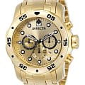 Invicta Invicta Pro Diver IN0074  IN0074 кварцевые мужские часы  золотой циферблат, браслет нержавеющая сталь с ip-покрытием — вид спереди