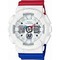 Casio Casio G-Shock GA-120TRM-7A GA GA-120TRM-7A электронные мужские часы  белый циферблат, браслет пластик — вид спереди