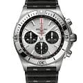 Breitling Breitling Chronomat B01 42 AB0134101G1S2  AB0134101G1S2 механические мужские часы серебристый циферблат, браслет каучук — вид спереди