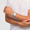 Swatch Swatch New Gent SUOG712 кварцевые мужские часы часы крупный план белый циферблата