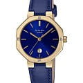 Casio Casio Sheen SHE-4543GL-2AUDF (SHE-4543GL-2A)  SHE-4543GL-2A кварцевые женские часы синий циферблат, браслет кожаный — вид спереди
