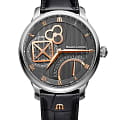 Maurice Lacroix Maurice Lacroix Masterpiece Square Wheel Retrograde MP6058-SS001-310-1  MP6058-SS001-310-1 механические мужские часы антрацитовый циферблат, браслет кожаный — вид спереди