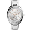 Fossil Fossil FB-01  BQ3657  BQ3657 кварцевые женские часы белый циферблат, браслет нержавеющая сталь — вид спереди