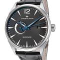 Hamilton Hamilton Jazzmaster Power Reserve Auto H89545731  H89545731 механические мужские часы  черный циферблат, браслет кожаный — вид спереди