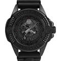 Philipp Plein Philipp Plein The Skull PWAAA0721  PWAAA0721 кварцевые мужские часы черный циферблат, браслет силикон — вид спереди