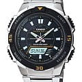 Casio Casio Collection AQ-S800WD-1  AQ-S800WD-1E кварцевые мужские часы черный циферблат, браслет нержавеющая сталь — вид спереди