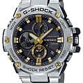 Casio Casio G-Shock GST-B100D-1A9  GST-B100D-1A9 электронные мужские часы черный циферблат, браслет нержавеющая сталь — вид спереди