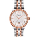 Tissot Tissot Carson Automatic Lady T122.207.22.036.00 Carson T1222072203600 механические женские часы  белый циферблат, браслет сталь c pvd покрытием — вид спереди