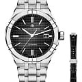 Maurice Lacroix Maurice Lacroix Aikon Automatic AI6008-SS002-330-2  AI6008-SS002-330-2 механические мужские часы  черный циферблат, браслет нержавеющая сталь — вид спереди