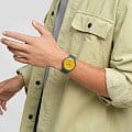 Swatch Swatch New Gent Biosourced SO29G103 женские часы желтый циферблат на запястье