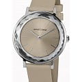 Jacques Lemans Jacques Lemans 1-2054B  1-2054B кварцевые женские часы бежевый циферблат, браслет кожаный — вид спереди