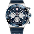 Breitling Breitling Super Chronomat B01 44 AB0136161C1S1  AB0136161C1S1 механические мужские часы синий циферблат, браслет каучук — вид спереди