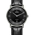 Rado Rado Diamaster Thinline R14067166 Automatic R14067166 механические мужские часы серый циферблат, браслет кожаный — вид спереди