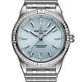Breitling Breitling Chronomat Automatic 36 G10380591C1G1  G10380591C1G1 механические женские часы голубой циферблат, браслет нержавеющая сталь — вид спереди