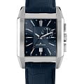 Jacques Lemans Jacques Lemans London 1-2162B  1-2162B кварцевые мужские часы синий циферблат, браслет кожаный — вид спереди