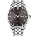 Mido Mido Belluna Sunray M024.630.11.061.00  M0246301106100 механические мужские часы антрацитовый циферблат, браслет нержавеющая сталь — вид спереди