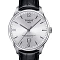 Tissot Tissot Chemin des Tourelles Powermatic 80 T099.407.16.037.00 Chemin des Tourelles T0994071603700 механические мужские часы серебристый циферблат, браслет кожаный — вид спереди