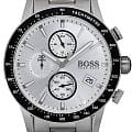 Hugo Boss Hugo Boss Rafale Silver HB1513511  HB1513511 кварцевые мужские часы серебристый циферблат, браслет нержавеющая сталь — вид спереди