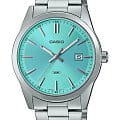 Casio Casio Collection MTP-VD03D-2A3  MTP-VD03D-2A3 кварцевые мужские часы бирюзовый циферблат, браслет нержавеющая сталь — вид спереди