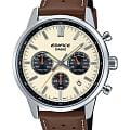 Casio Casio Edifice EFR-575L-7A EFR EFR-575L-7A кварцевые мужские часы бежевый циферблат, браслет кожаный — вид спереди