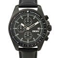 DKNY DKNY Central Park Chrono DK1G049L0025  DK1G049L0025 кварцевые мужские часы черный циферблат, браслет кожаный — вид спереди