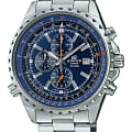 Casio Casio Edifice EF-527D-2A EF EF-527D-2AVUEF кварцевые мужские часы синий циферблат, браслет нержавеющая сталь — вид спереди