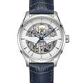 Hamilton Hamilton Jazzmaster Skeleton Auto H42535610  H42535610 механические мужские часы белый циферблат, браслет кожаный — вид спереди