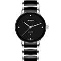 Rado Rado Centrix Diamonds R30026712  R30026712 кварцевые женские часы черный циферблат, браслет сталь + высокотехнологичная керамика — вид спереди