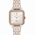 Fossil Fossil Colleen BQ3907  BQ3907 кварцевые женские часы белый циферблат, браслет нержавеющая сталь с ip-покрытием — вид спереди