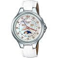 Casio Casio Sheen SHE-3045L-7A  SHE-3045L-7A кварцевые женские часы перламутровый циферблат, браслет кожа + текстиль — вид спереди