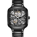 Rado Rado True Square Automatic Open Heart R27086152 Automatic R27086152 механические мужские часы черный циферблат, браслет высокотехнологичная керамика + титан — вид спереди