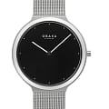 Obaku Obaku Mesh V269LXCBMC  V269LXCBMC кварцевые женские часы черный циферблат, браслет нержавеющая сталь — вид спереди