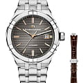 Maurice Lacroix Maurice Lacroix Aikon Automatic AI6008-SS002-331-2  AI6008-SS002-331-2 механические мужские часы  серый циферблат, браслет нержавеющая сталь — вид спереди