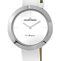 Jacques Lemans Jacques Lemans 1-2031B  1-2031B кварцевые женские часы белый циферблат, браслет кожаный — вид спереди