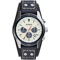 Fossil Fossil Bannon CH3051  CH3051 кварцевые мужские часы  бежевый циферблат, браслет кожа + текстиль — вид спереди