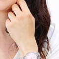 Daniel Wellington Daniel Wellington Iconic Link DW00100536 кварцевые женские часы часы крупный план розовый циферблата