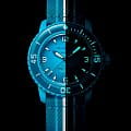 Swatch Swatch x Blancpain Blue Lagoon SO35L400 , наручные мужские часы фото под углом