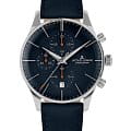 Jacques Lemans Jacques Lemans London 1-2163C  1-2163C кварцевые мужские часы синий циферблат, браслет кожаный — вид спереди