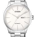 Citizen Citizen Automatic NH8350-83A  NH8350-83A механические мужские часы белый циферблат, браслет нержавеющая сталь — вид спереди