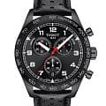 Tissot Tissot PRS 516 Chronograph T131.617.36.052.00 PRS 516 T1316173605200 кварцевые мужские часы черный циферблат, браслет кожаный — вид спереди