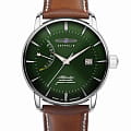 Zeppelin Zeppelin Atlantic 84624  84624 механические мужские часы зеленый циферблат, браслет кожаный — вид спереди
