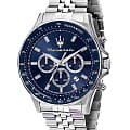 Maserati Maserati Sfida Chronograph R8873640025  R8873640025 кварцевые мужские часы  синий циферблат, браслет нержавеющая сталь — вид спереди