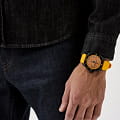 Wainer Wainer Automatic WA.25110-B механические мужские часы часы, крупный план желтый циферблат